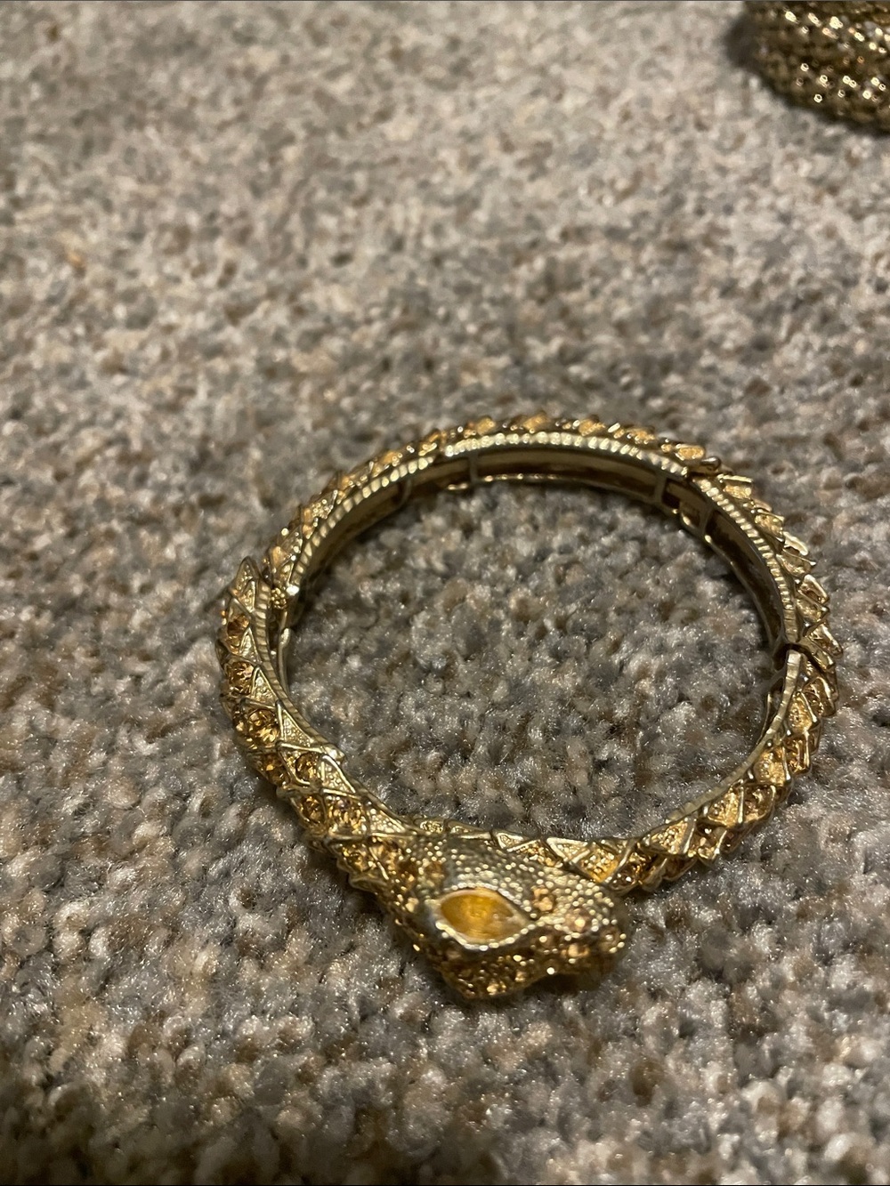 Cache Gold-Tone Serpent Bangle Bracelet